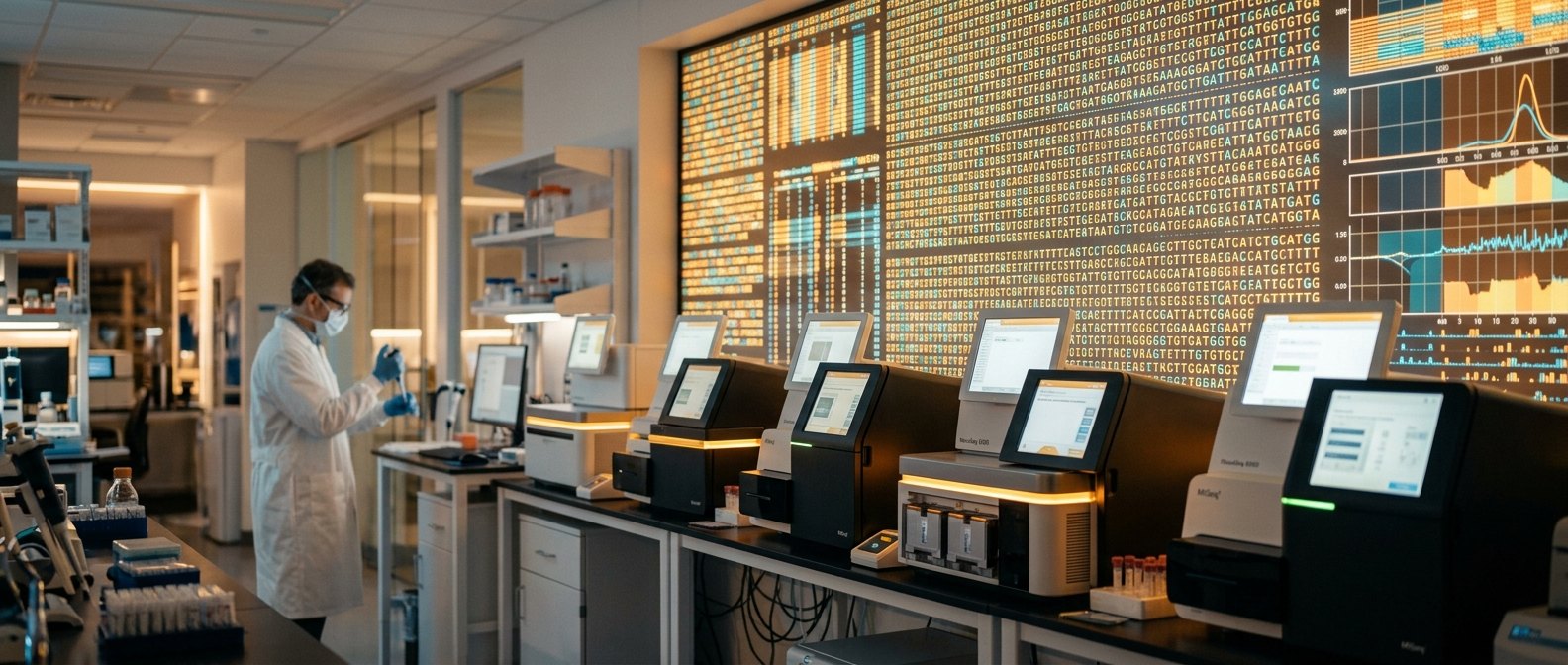 Researcher using laboratory equipment